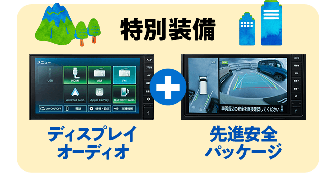 特別装備　ディスプレイ　オーディオ＋先進安全パッケージ