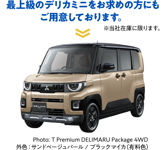 最上級のデリカミニをお求めの方にもご用意しております。