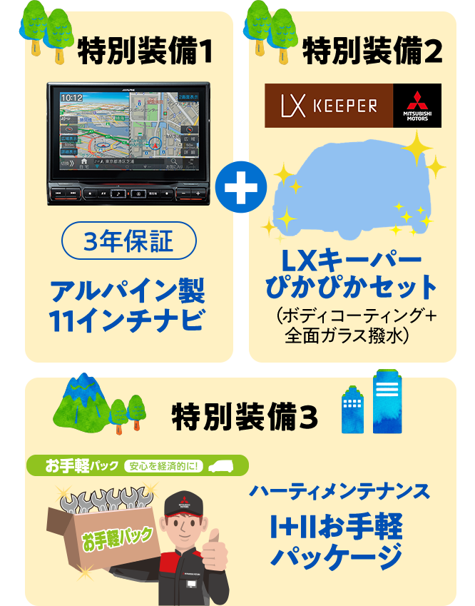 3年保証　アルパイン製11インチナビ＋LXキーパーぴかぴかセット（ボディコーティング＋全面ガラス撥水）＋Ⅰ+Ⅱお手軽パッケージ